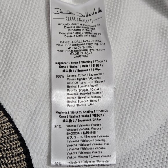 Elisa Cavaletti by Daniela Dallavalle Textured Embellished Tunic White XS - Picture 15 of 15